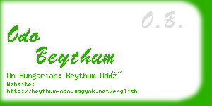 odo beythum business card